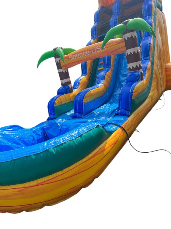 22 ft Yellow and blue water slide