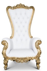 White and Gold Throne chairs