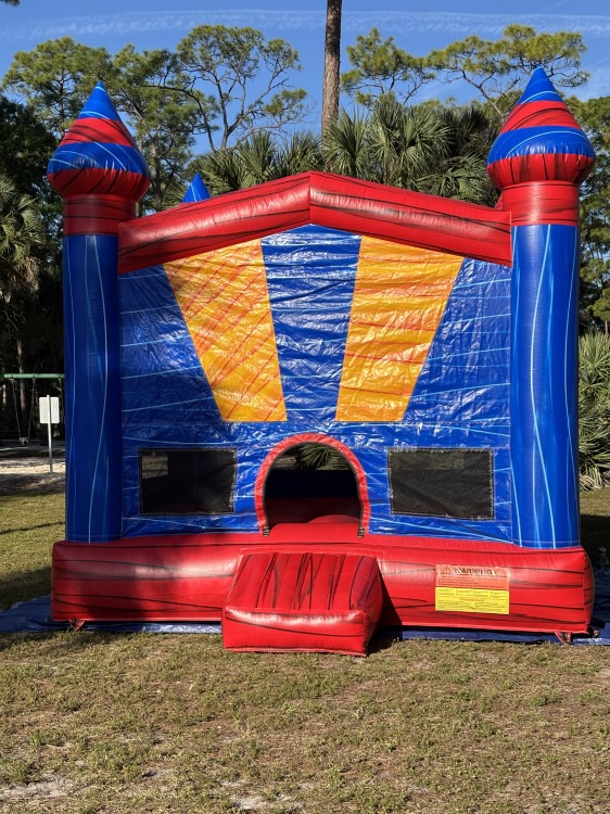 15 x 15 Red and Blue Castle Bounce House