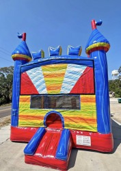 14x14 Blue Color rush Bounce house