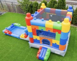 IMG 1413 1768038949 Double Lane Lego Blocks Bounce house combo