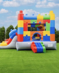 IMG 1416 1768038949 Double Lane Lego Blocks Bounce house combo